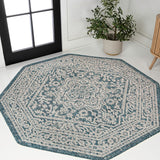 Luke Medallion Textured Weave Indoor/outdoor Octagon Rug