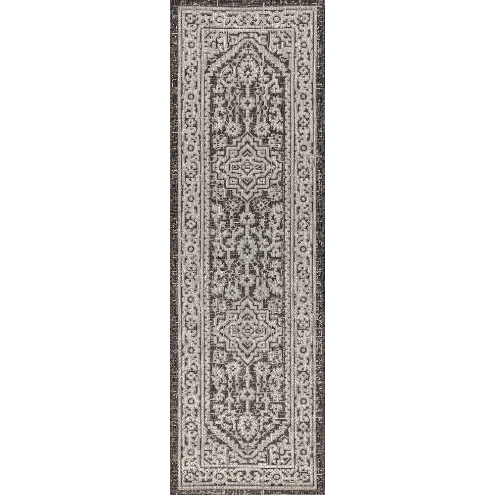 Luke Medallion Textured Weave Indoor/outdoor Runner Rug