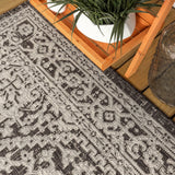 Luke Medallion Textured Weave Indoor/outdoor Runner Rug