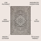 Luke Medallion Textured Weave Indoor/outdoor Area Rug