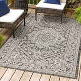 Luke Medallion Textured Weave Indoor/outdoor Area Rug