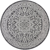 Luke Medallion Textured Weave Indoor/outdoor Round Rug