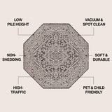 Luke Medallion Textured Weave Indoor/outdoor Octagon Rug