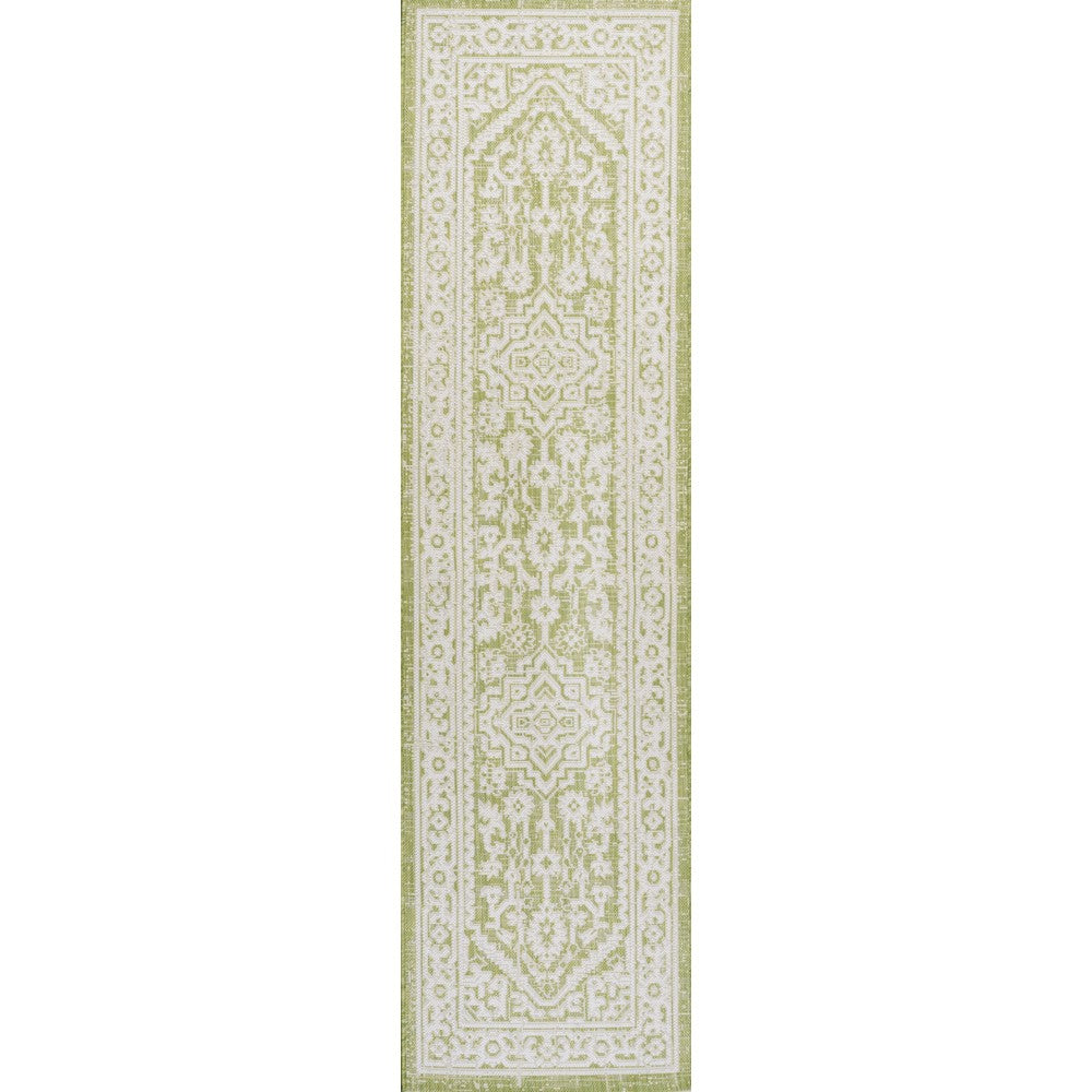 Luke Medallion Textured Weave Indoor/outdoor Runner Rug