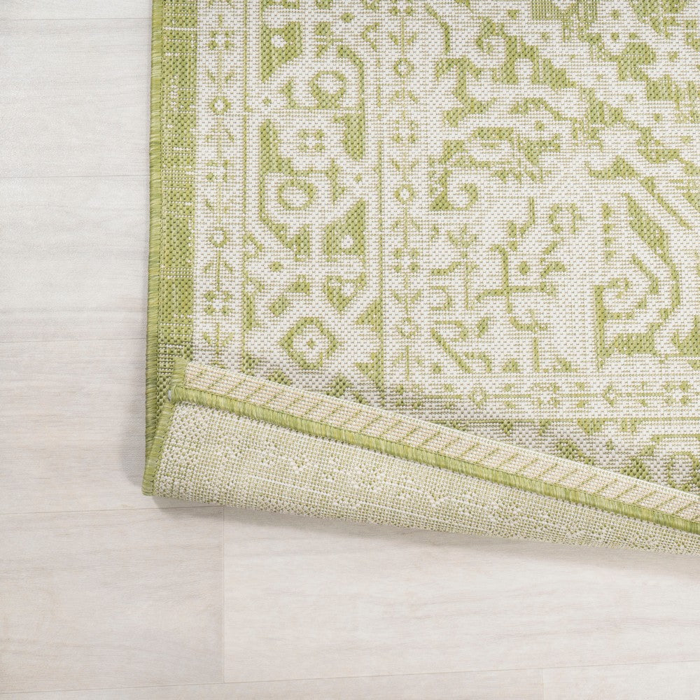 Luke Medallion Textured Weave Indoor/outdoor Runner Rug