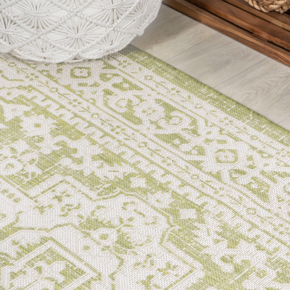 Luke Medallion Textured Weave Indoor/outdoor Runner Rug