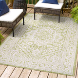 Luke Medallion Textured Weave Indoor/outdoor Area Rug