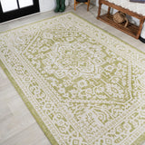 Luke Medallion Textured Weave Indoor/outdoor Area Rug