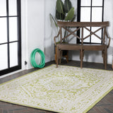 Luke Medallion Textured Weave Indoor/outdoor Area Rug
