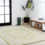 Luke Medallion Textured Weave Indoor/outdoor Area Rug