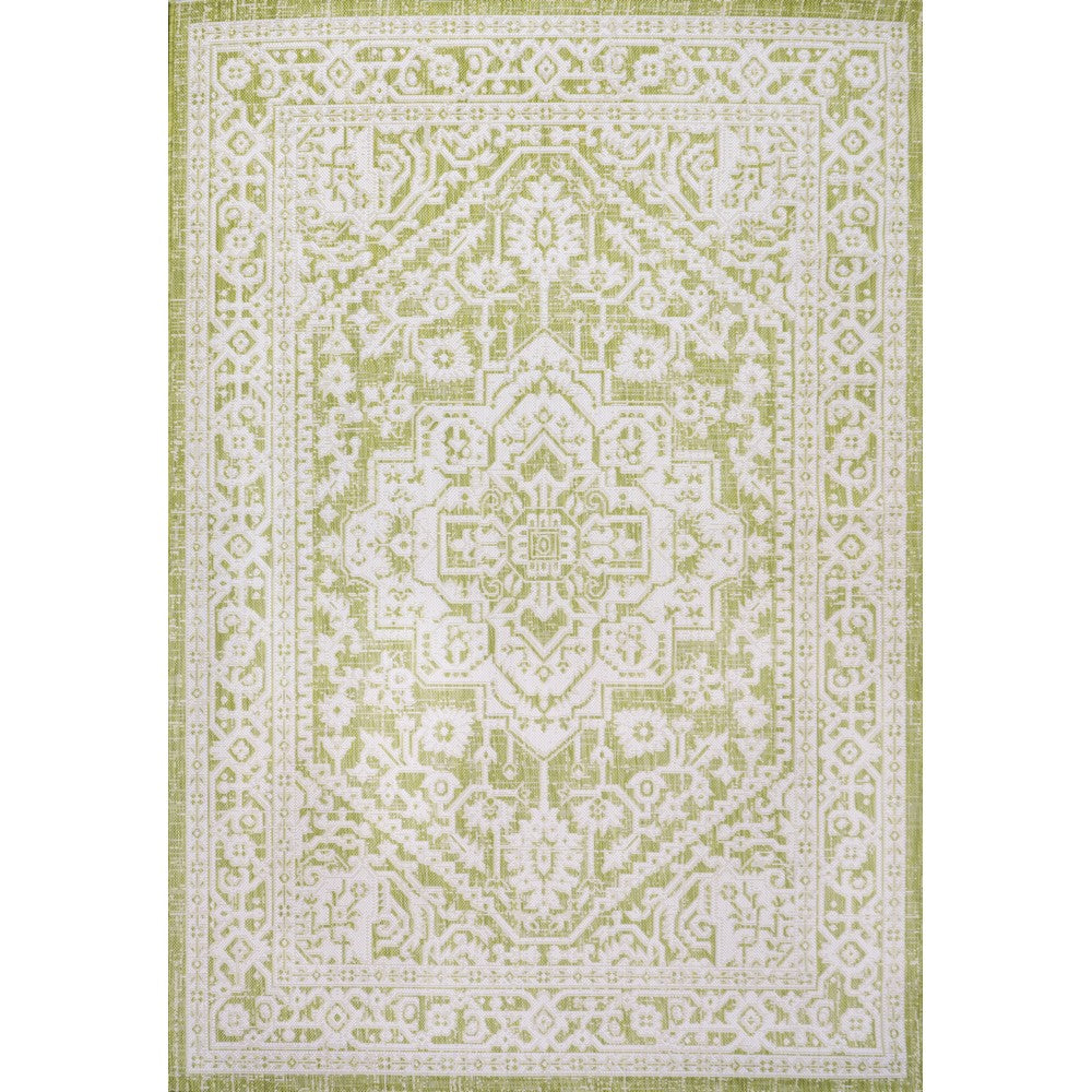 Luke Medallion Textured Weave Indoor/outdoor Area Rug