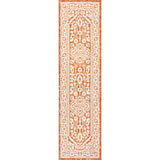 Luke Medallion Textured Weave Indoor/outdoor Runner Rug