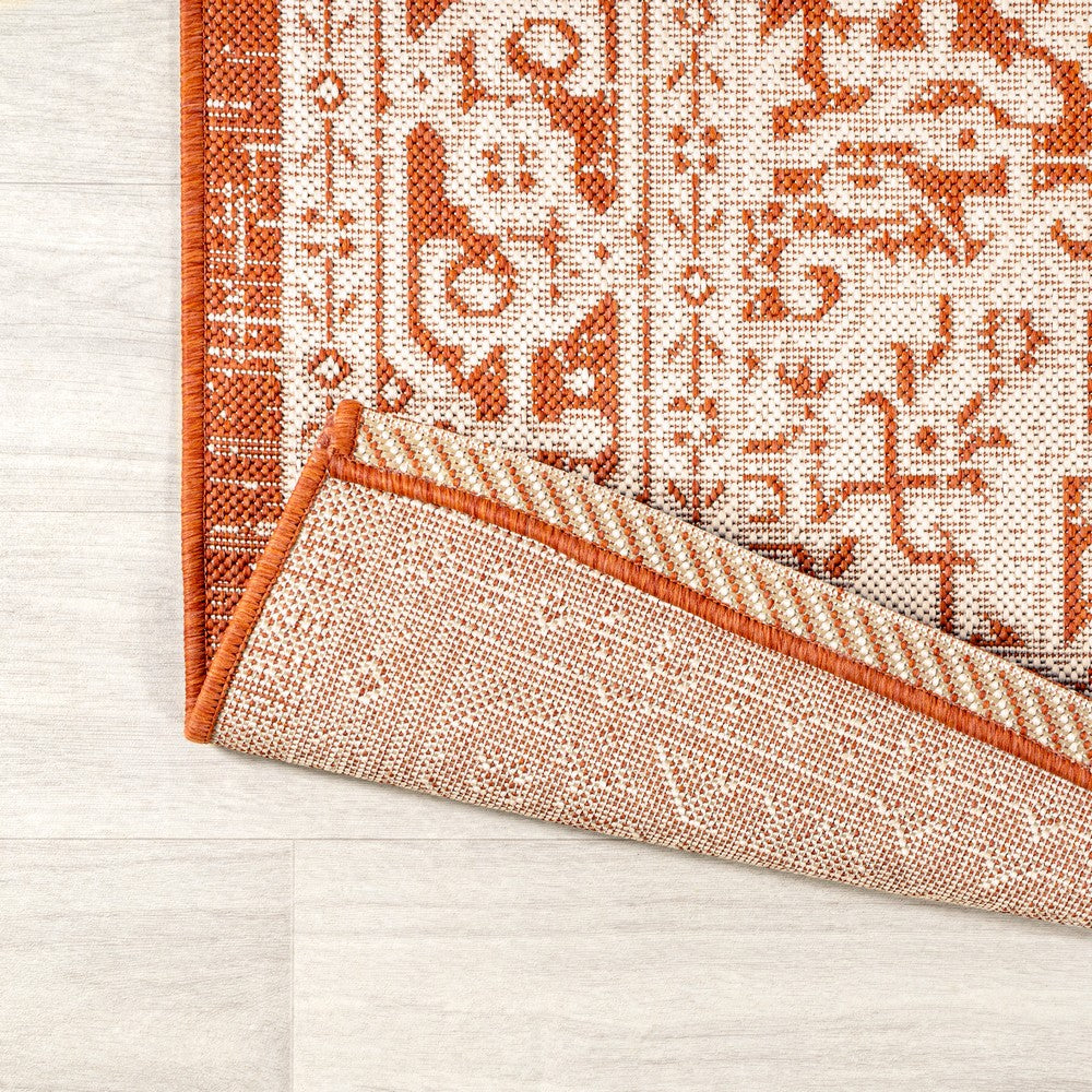 Luke Medallion Textured Weave Indoor/outdoor Runner Rug