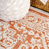 Luke Medallion Textured Weave Indoor/outdoor Runner Rug