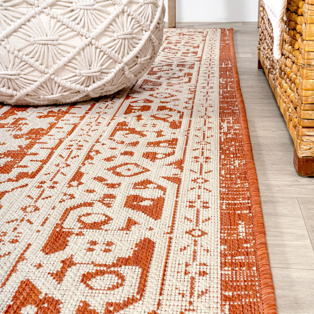 Luke Medallion Textured Weave Indoor/outdoor Area Rug