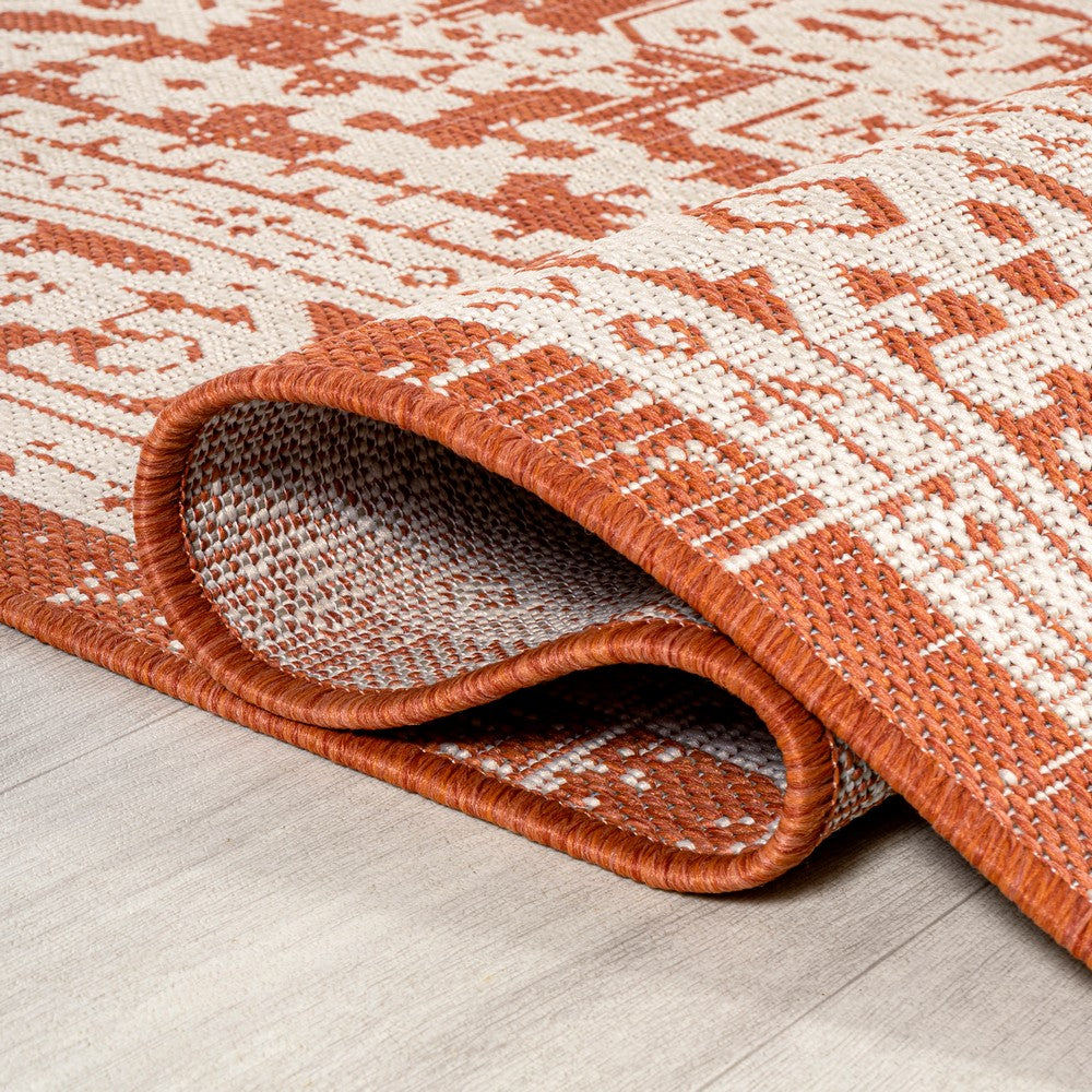 Luke Medallion Textured Weave Indoor/outdoor Area Rug