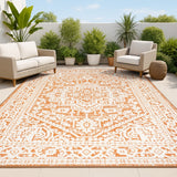 Luke Medallion Textured Weave Indoor/outdoor Area Rug