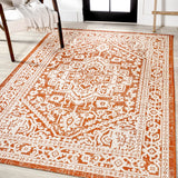 Luke Medallion Textured Weave Indoor/outdoor Area Rug