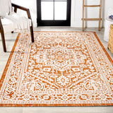 Luke Medallion Textured Weave Indoor/outdoor Area Rug
