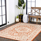 Luke Medallion Textured Weave Indoor/outdoor Area Rug