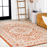 Luke Medallion Textured Weave Indoor/outdoor Area Rug