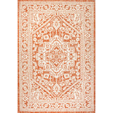 Luke Medallion Textured Weave Indoor/outdoor Area Rug