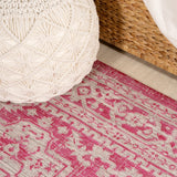 Luke Medallion Textured Weave Indoor/outdoor Runner Rug