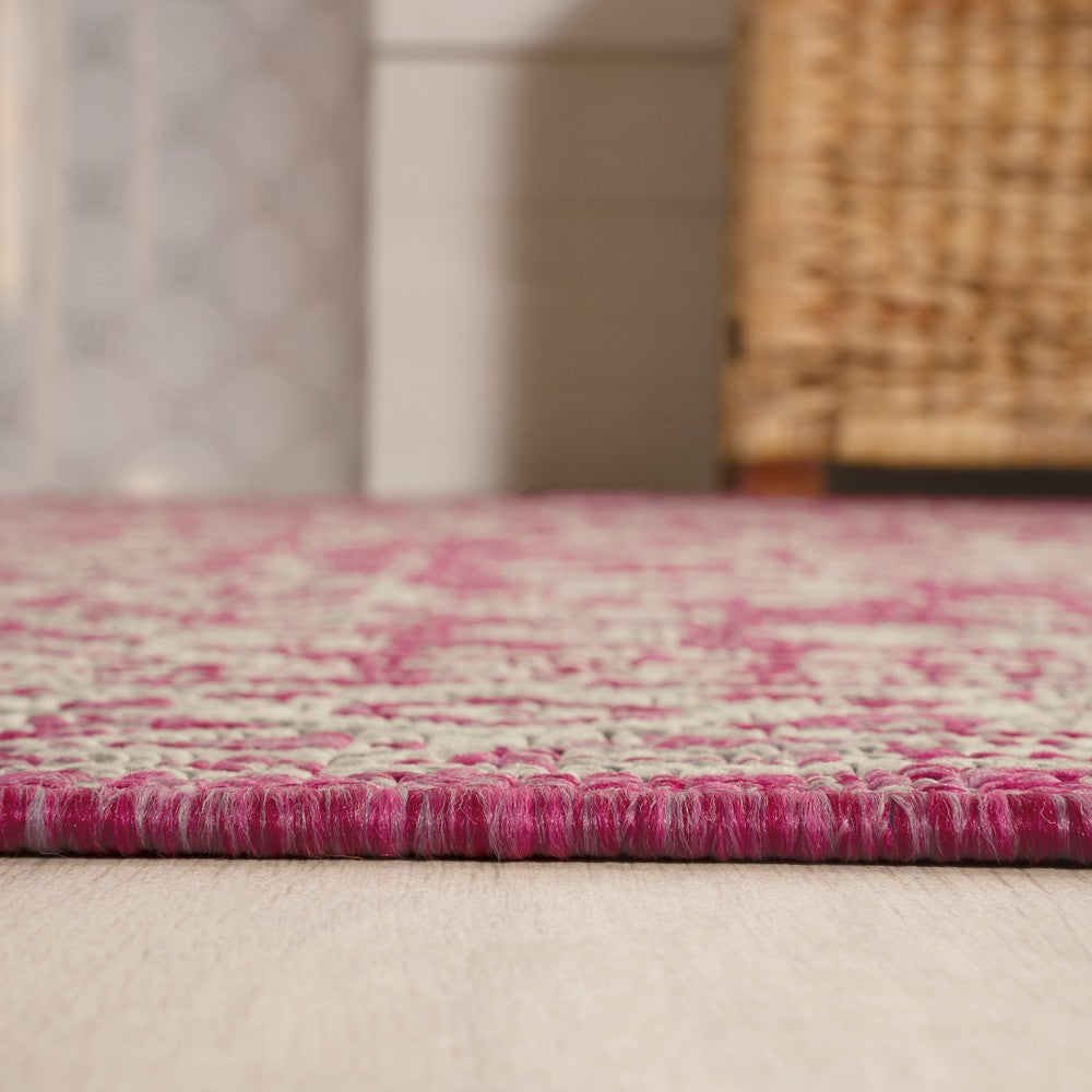 Luke Medallion Textured Weave Indoor/outdoor Runner Rug