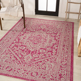 Luke Medallion Textured Weave Indoor/outdoor Area Rug