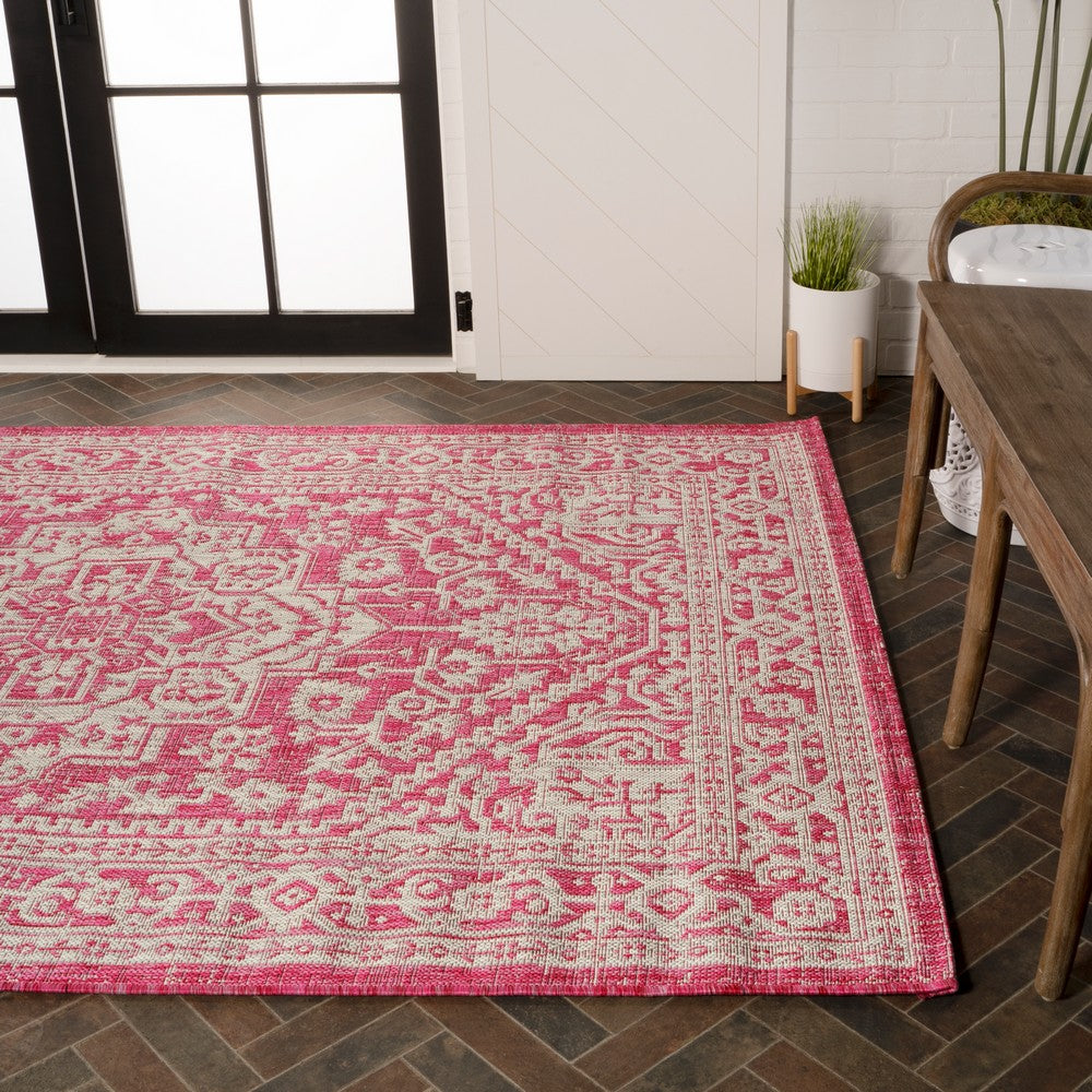Luke Medallion Textured Weave Indoor/outdoor Area Rug