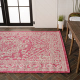 Luke Medallion Textured Weave Indoor/outdoor Area Rug