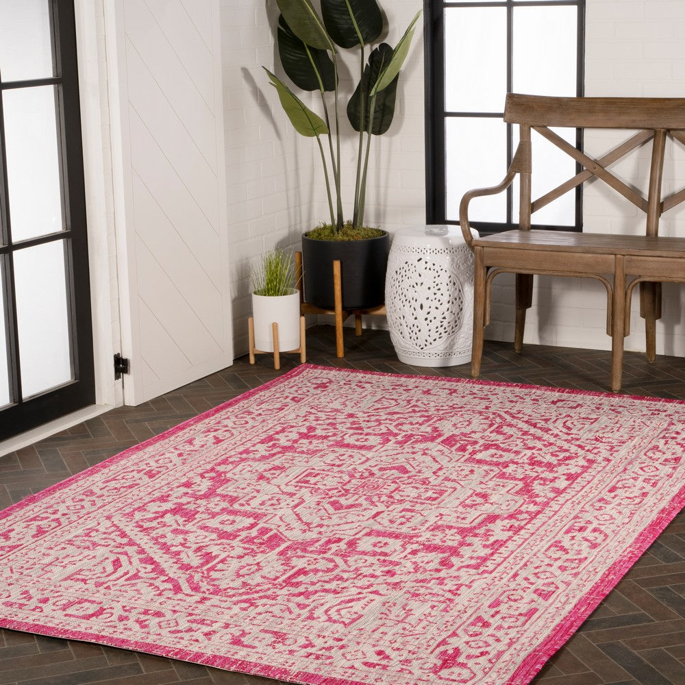 Luke Medallion Textured Weave Indoor/outdoor Area Rug