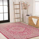 Luke Medallion Textured Weave Indoor/outdoor Area Rug