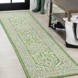 Luke Medallion Textured Weave Indoor/outdoor Runner Rug