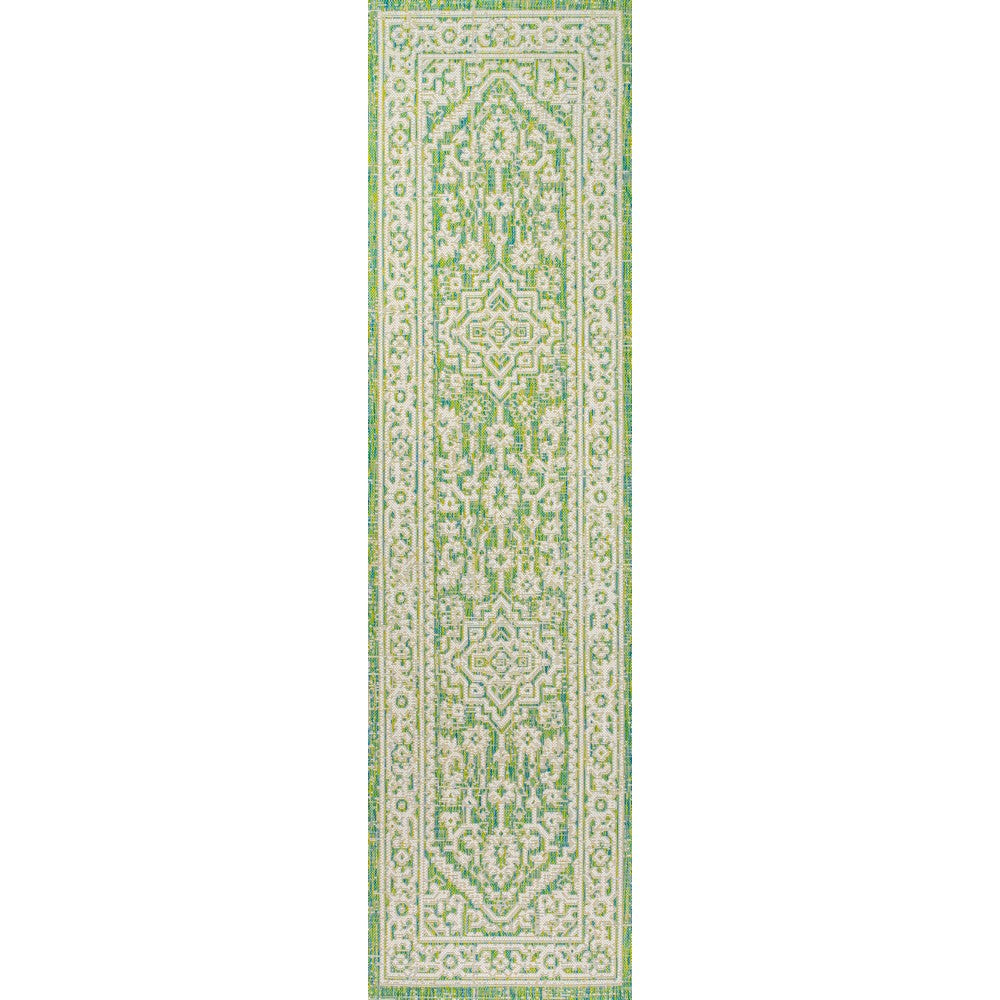 Luke Medallion Textured Weave Indoor/outdoor Runner Rug