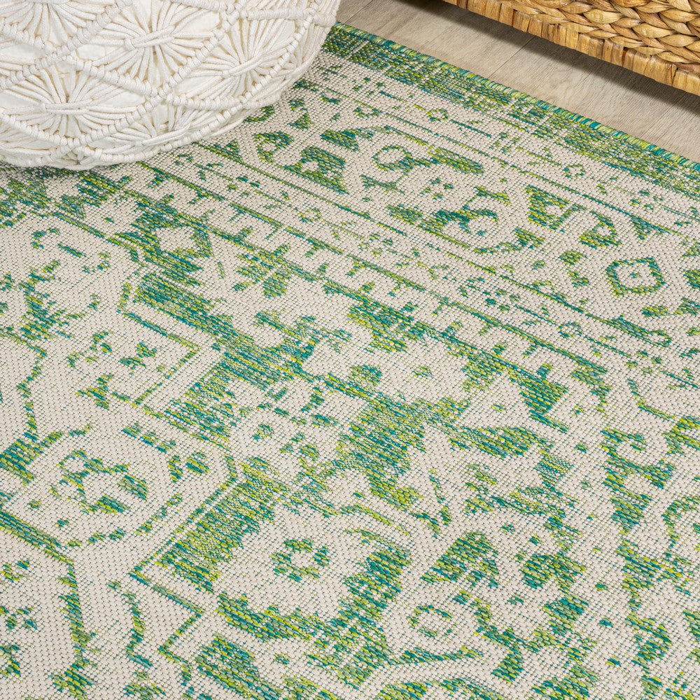 Luke Medallion Textured Weave Indoor/outdoor Runner Rug