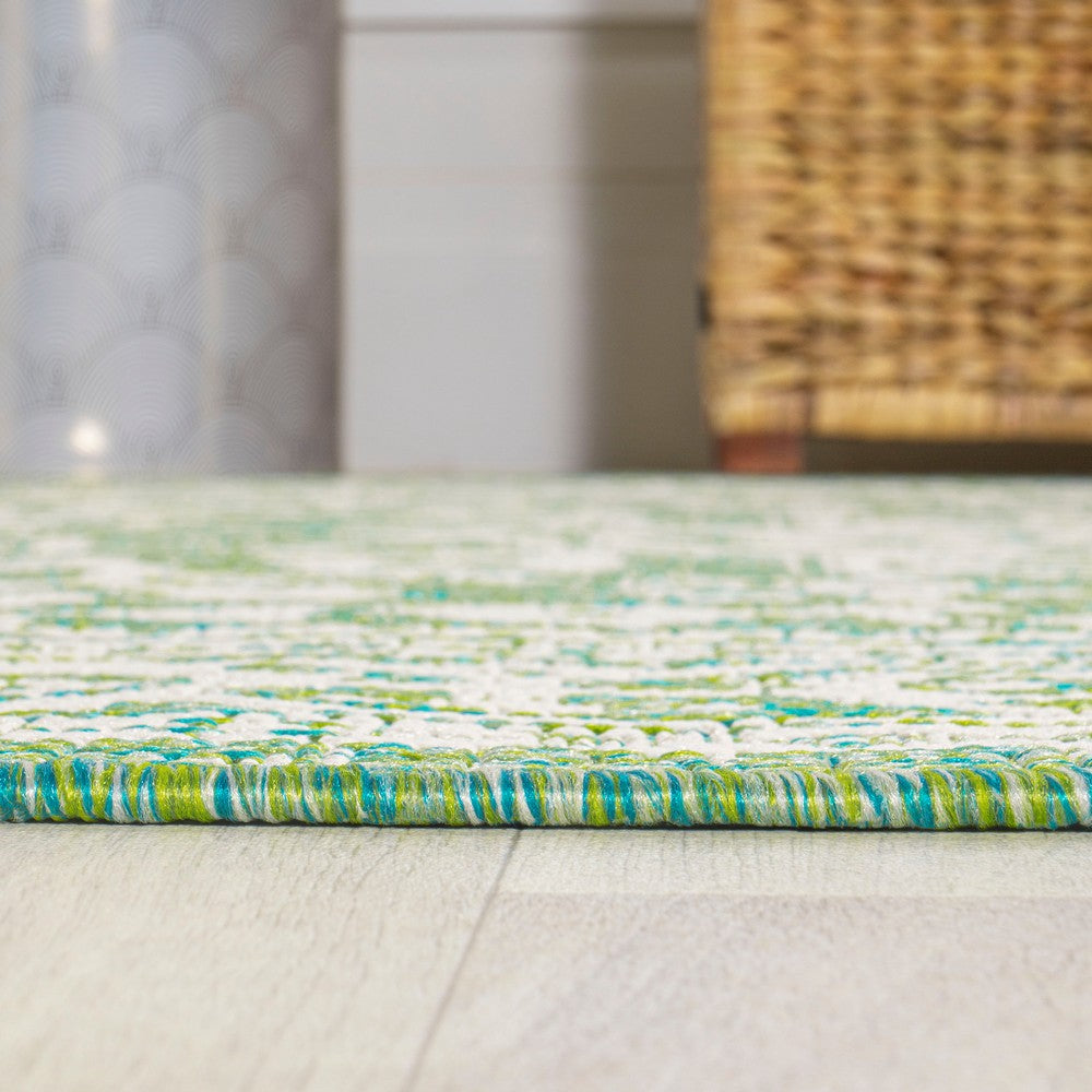 Luke Medallion Textured Weave Indoor/outdoor Runner Rug
