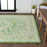 Luke Medallion Textured Weave Indoor/outdoor Area Rug