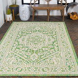 Luke Medallion Textured Weave Indoor/outdoor Area Rug