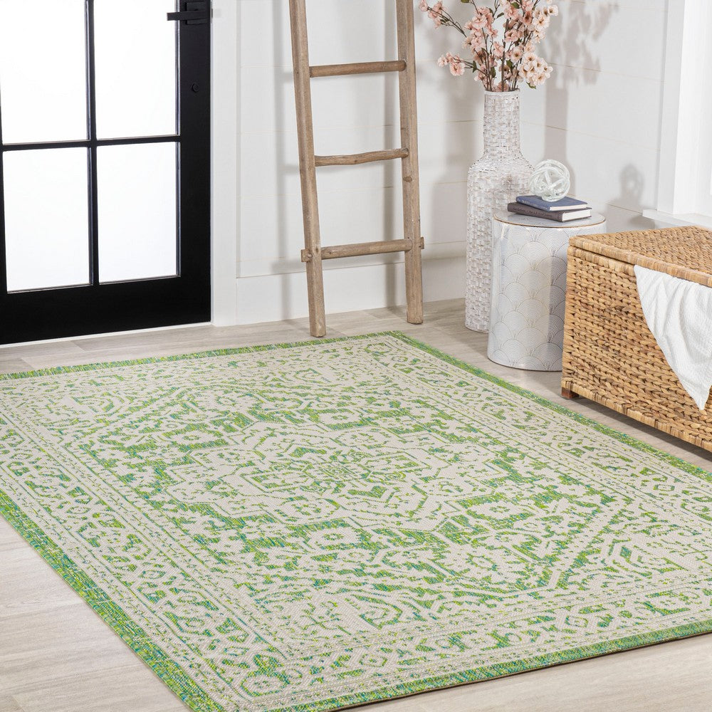 Luke Medallion Textured Weave Indoor/outdoor Area Rug