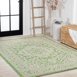 Luke Medallion Textured Weave Indoor/outdoor Area Rug