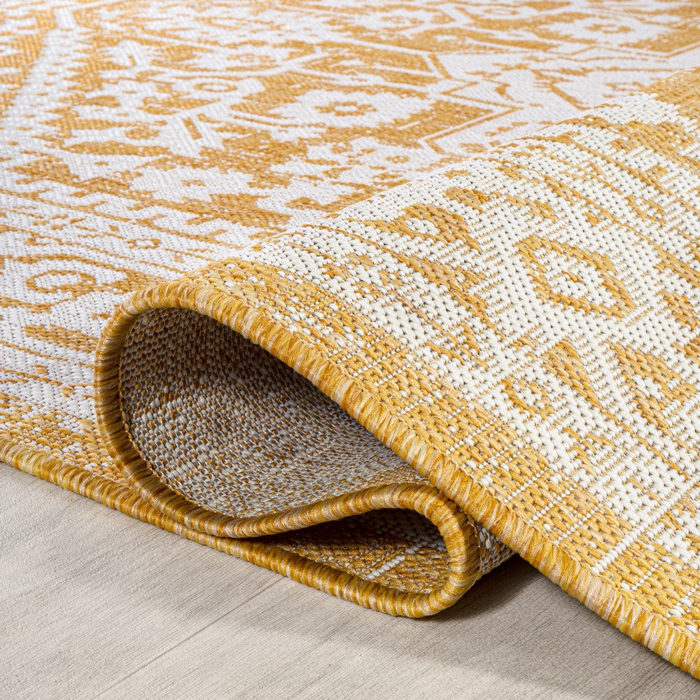 Luke Medallion Textured Weave Indoor/outdoor Runner Rug