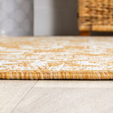 Luke Medallion Textured Weave Indoor/outdoor Runner Rug