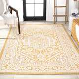 Luke Medallion Textured Weave Indoor/outdoor Area Rug