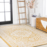 Luke Medallion Textured Weave Indoor/outdoor Area Rug