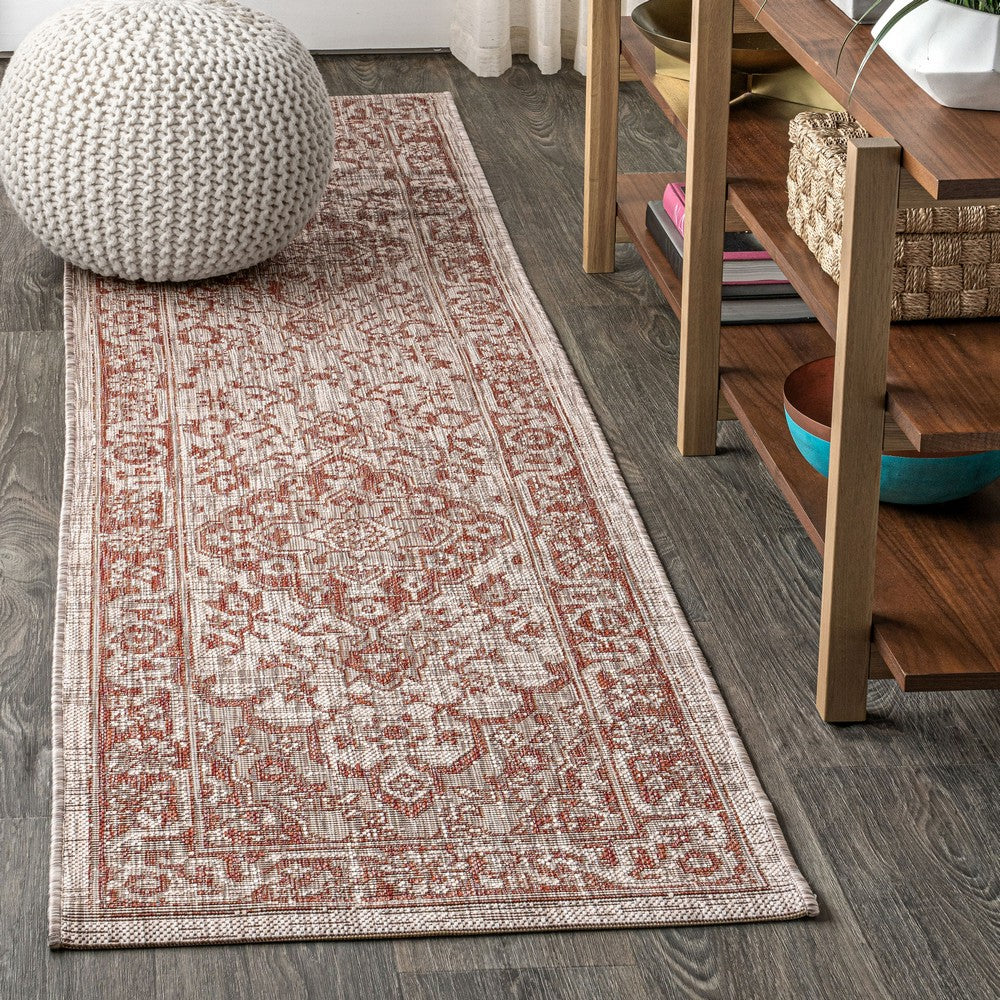 Makatea Rozetta Boho Medallion Textured Indoor/Outdoor Area Rug