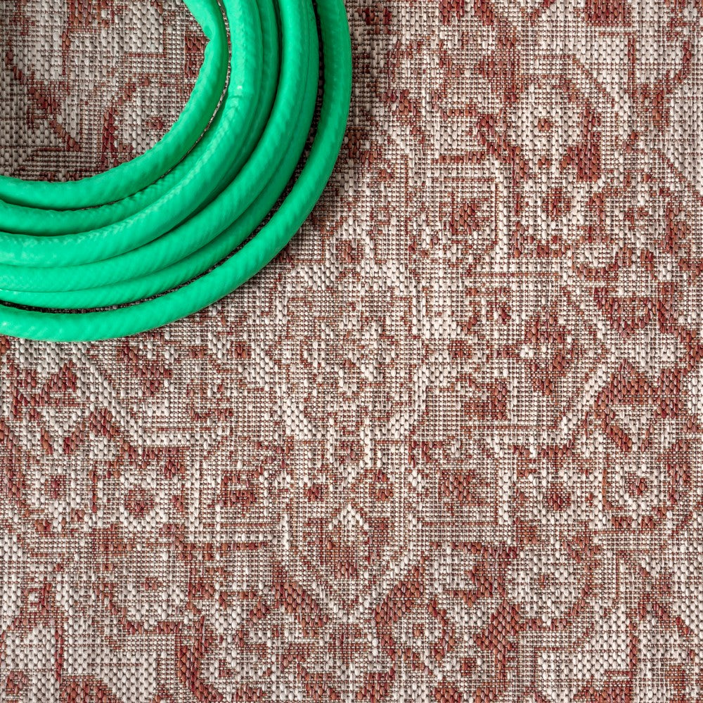 Makatea Rozetta Boho Medallion Textured Indoor/Outdoor Area Rug