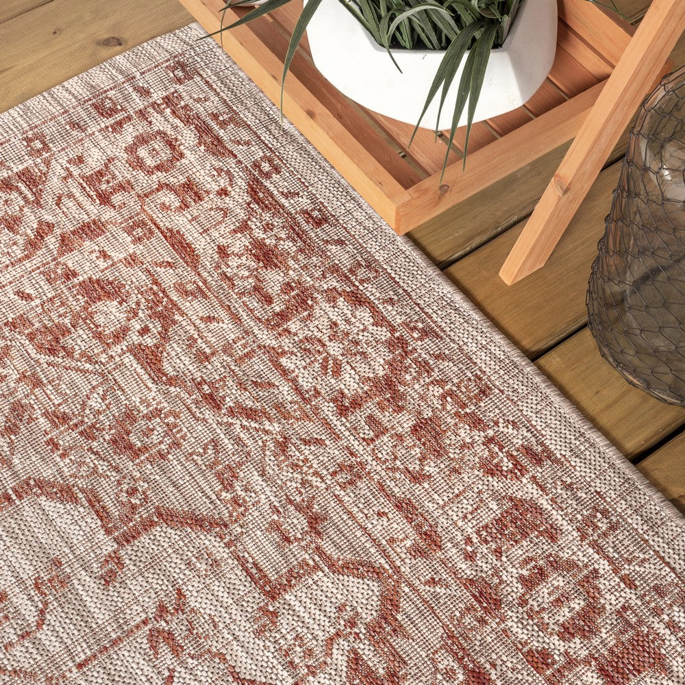 Makatea Rozetta Boho Medallion Textured Indoor/Outdoor Area Rug