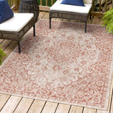 Makatea Rozetta Boho Medallion Textured Indoor/Outdoor Area Rug