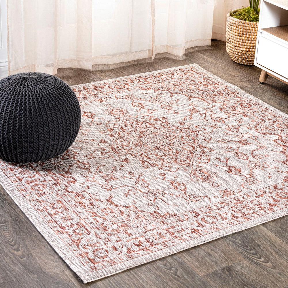 Makatea Rozetta Boho Medallion Textured Indoor/Outdoor Area Rug